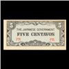 Image 2 : 1942 Philippines Under Japanese (JIM) Occupation 5 Centavo Note P# 103B Grades Select CU