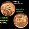 Image 1 : 1944-p Lincoln Cent 1c Grades GEM+ Unc RD