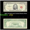 Image 1 : 1963 $5 Red seal United States Note Grades vf++
