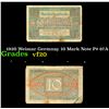 Image 1 : 1920 Weimar Germnay 10 Mark Note P# 67A Grades vf, very fine
