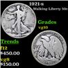 Image 1 : 1921-s Walking Liberty Half Dollar 50c Grades vg+