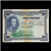 Image 2 : 1925 Republican Spain 100 Pesetas Note P# 69C Grades Select AU