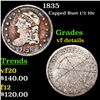 Image 1 : 1835 Capped Bust Half Dime 1/2 10c Grades vf details