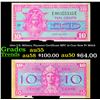 Image 1 : 1954 U.S. Military Payment Certificate MPC 10 Cent Note P# M30A Grades Choice AU