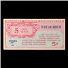 Image 2 : 1947 U.S. Military Payment Certificate MPC 5 Cent Note P# M8A Grades Select AU