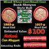 Image 1 : Mixed small cents 1c orig shotgun roll, 1917-p Lincooln Cent, 1923-p Lincoln Cent other end, Nathan'