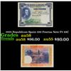 Image 1 : 1925 Republican Spain 100 Pesetas Note P# 69C Grades Choice AU/BU Slider
