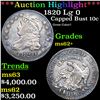 Image 1 : ***Auction Highlight*** 1820 Lg 0 Capped Bust Dime 10c Graded ms62+ By SEGS (fc)