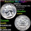 Image 1 : ***Auction Highlight*** 1932-s Washington Quarter 25c Graded ms64+ By SEGS (fc)