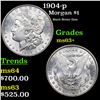 Image 1 : 1904-p Morgan Dollar $1 Graded ms63+ By SEGS