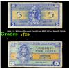 Image 1 : 1954 U.S. Military Payment Certificate MPC 5 Cent Note P# M29A Grades vf+