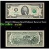 Image 1 : 1995 $2 Green Seal Federal Reseve Note Grades Choice AU/BU Slider