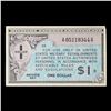 Image 2 : 1946 U.S. Military Payment Certificate MPC 1 Dollar Note P# M5A Grades Choice AU/BU Slider