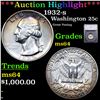 Image 1 : ***Auction Highlight*** 1932-s Washington Quarter 25c Graded ms64 By SEGS (fc)