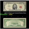 Image 1 : 1963 $5 Red seal United States Note Grades vf+