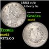 Image 1 : 1883 n/c Liberty Nickel 5c Grades GEM Unc