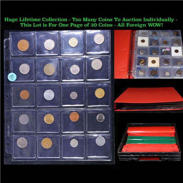 Huge Liifetime Collection - Too Many Coins To Auction Individually - This Lot is For One Page of 20 