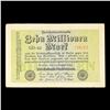 Image 2 : 1923 Weimar Germany 10 Millionen Mark Note P# 106C Grades vf++