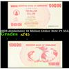 Image 1 : 2008 Zimbabawe 10 Million Dollar Note P# 55A Grades xf+