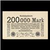 Image 2 : 1923 Weimar Germany 200,000 Mark Note P# 100 Grades vf++