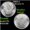 Image 1 : 1883-o Morgan Dollar $1 Grades Choice Unc PL