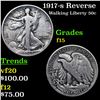 Image 1 : 1917-s Reverse Walking Liberty Half Dollar 50c Grades f+