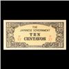 Image 2 : 1942 Philippines Under Japanese (JIM) Occupation 5 Centavo Note P# 104A Grades Gem CU