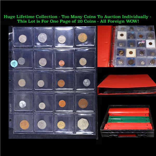 Huge Liifetime Collection - Too Many Coins To Auction Individually - This Lot is For One Page of 20 