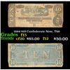 Image 1 : 1864 $10 Confederate Note, T68 Grades f+