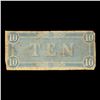 Image 3 : 1864 $10 Confederate Note, T68 Grades f+