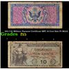 Image 1 : 1951 U.S. Military Payment Certificate MPC 10 Cent Note P# M23A Grades f+