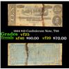 Image 1 : 1864 $10 Confederate Note, T68 Grades vf+