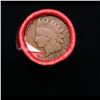 Image 2 : Mixed small cents 1c orig shotgun roll,  Wheat Cent, 1905 Indian Cent other end, Nathan's Brandt Wra