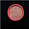 Image 3 : Mixed small cents 1c orig shotgun roll,  Wheat Cent, 1905 Indian Cent other end, Nathan's Brandt Wra