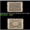 Image 1 : 1920 Weimar Germany 100 Mark Note P# 69B Grades vf+