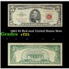 Image 1 : 1963 $5 Red seal United States Note Grades vf+