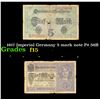 Image 1 : 1917 Imperial Germany 5 mark note P# 56B Grades f+