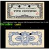 Image 1 : 1942 Philippines Under Japanese (JIM) Occupation 5 Centavo Note P# 103B Grades Select CU