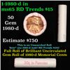 Image 1 : Shotgun Lincoln 1c roll, 1980-d 50 pcs 50c in Pennies Wrapper.