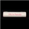 Image 3 : Shotgun Lincoln 1c roll, 1980-d 50 pcs 50c in Pennies Wrapper.