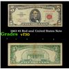 Image 1 : 1963 $5 Red seal United States Note Grades vf++
