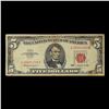 Image 2 : 1963 $5 Red seal United States Note Grades vf++
