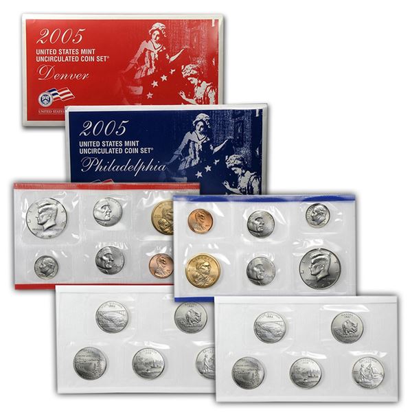 2005 United States Mint Set in Origial Government Packaging, 22 Coins Inside!