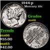 Image 1 : 1944-p Mercury Dime 10c Grades GEM+ Unc