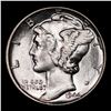 Image 2 : 1944-p Mercury Dime 10c Grades GEM+ Unc