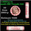 Image 1 : Shotgun Lincoln 1c roll, 2003-p 50 pcs Dunbar Wrapper.