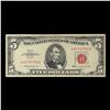 Image 2 : 1963 $5 Red seal United States Note Grades vf++