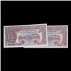 Image 2 : 2x Consecutive 1948 Second Series British Armed Forces 1 Pound Special Vouchers, CU! P# M22a Grades 
