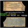 Image 1 : 1864 $10 Confederate Note, T68 Grades vf details