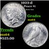 Image 1 : 1923-d Peace Dollar $1 Grades Choice Unc